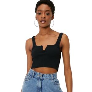 ZARA x Studio Nicholson Ribbed Cut-Out Crop Top - Rare Collab Size S